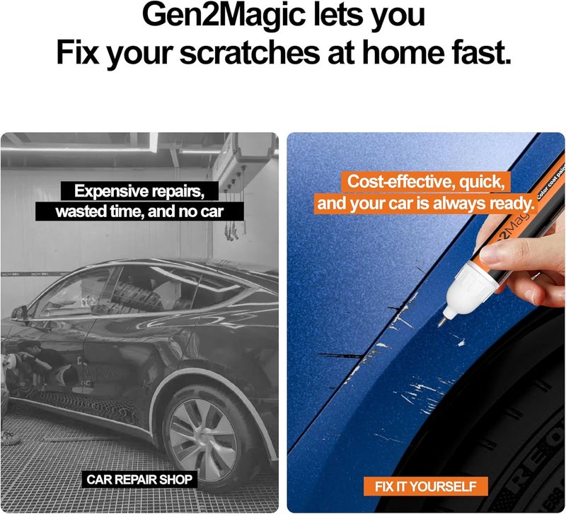 Gen2Magic Canyon River Blue Metallic Touch Up Paint Pen Kit for Honda [Clear Coat Included], B-640M Color Match for Scratches, Rock Chips, Bumper Dings, Easy Scratch Repair & Rust Remover for Honda - Image 4